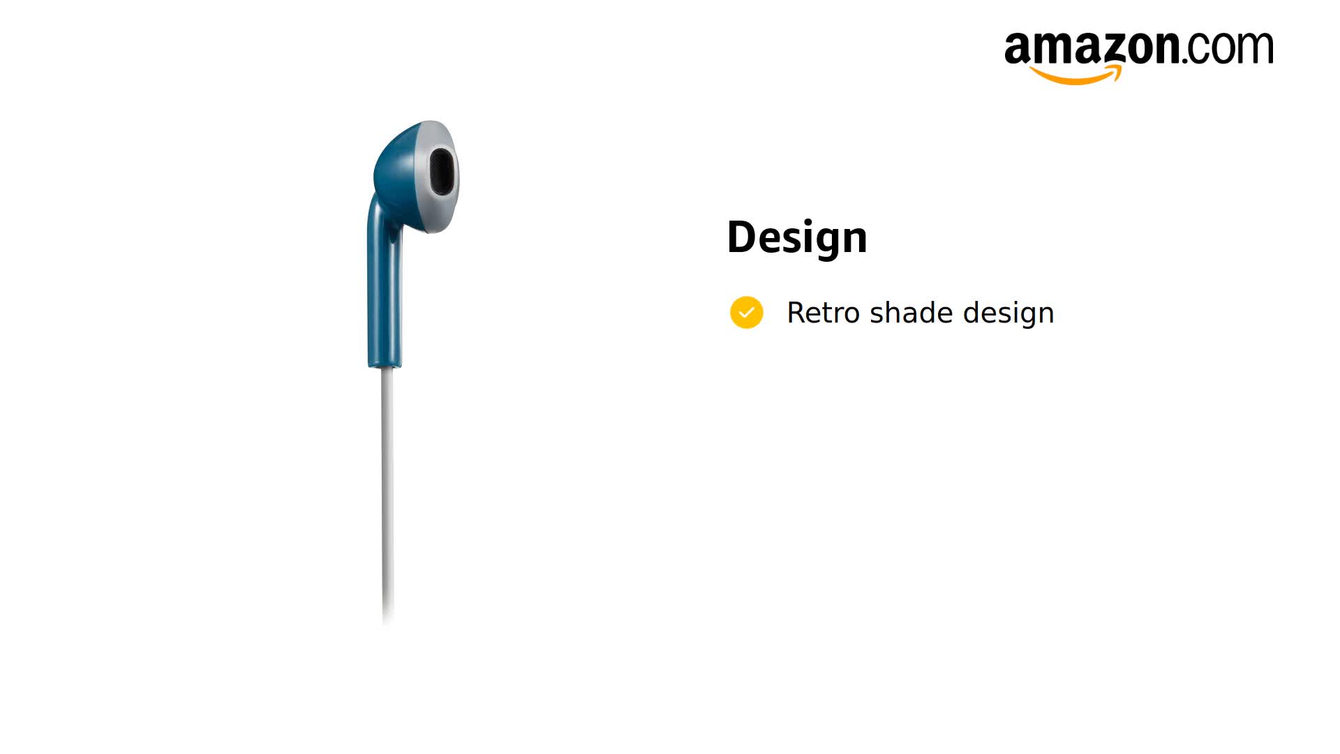 Amazon.com: JVC Blue and Grey Sweat and Splash Proof Retro Earbuds